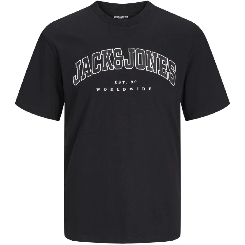 Unique Prints Jack & Jones Junior Black Caleb Varsity T-Shirt O-Neck Noos