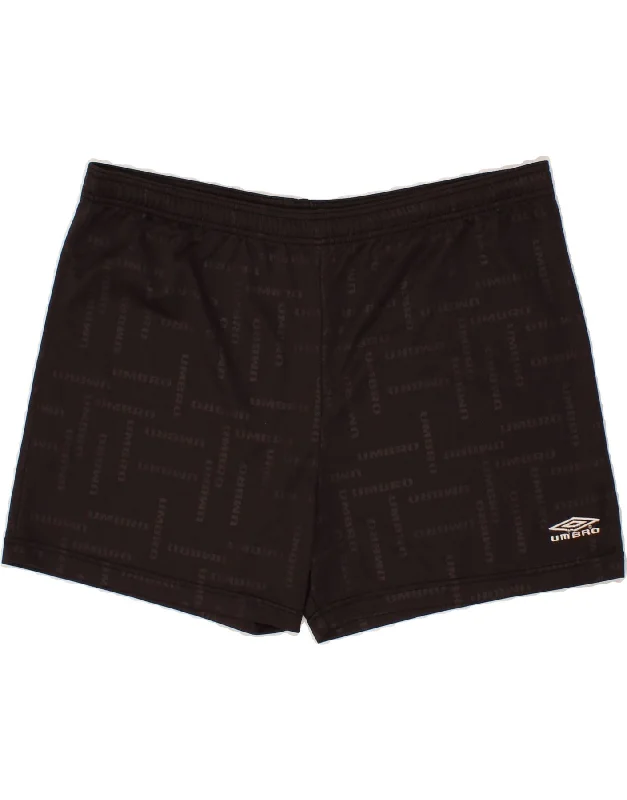 Effortless Style UMBRO Mens Graphic Sport Shorts XL Black Polyester