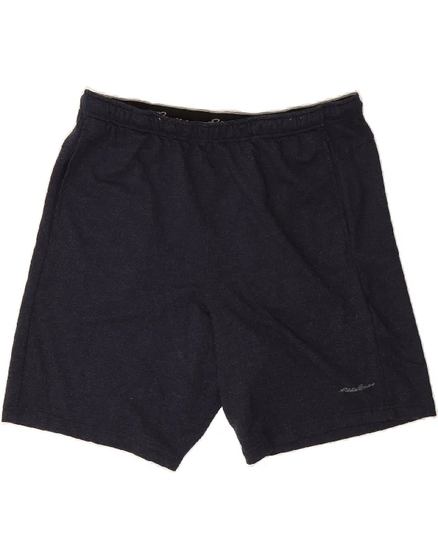 Comfortable Pants EDDIE BAUER Mens Sport Shorts XL  Navy Blue Rayon
