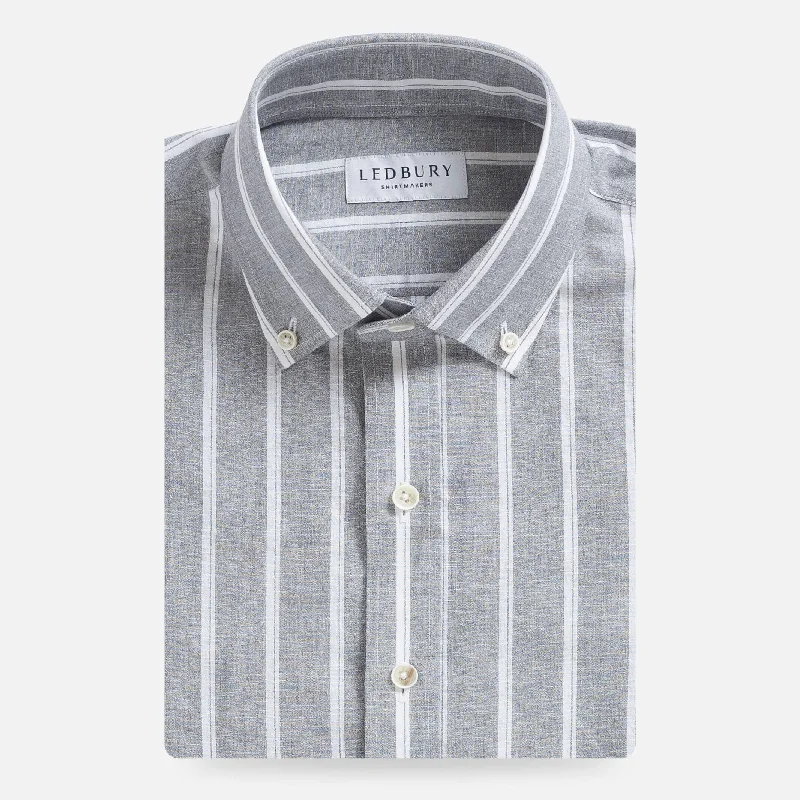 Relaxed Wardrobe The Grey Harlow Cotton Linen Custom Shirt