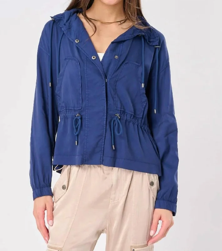 Editorial Design Soleil Jacket In Navy Sky
