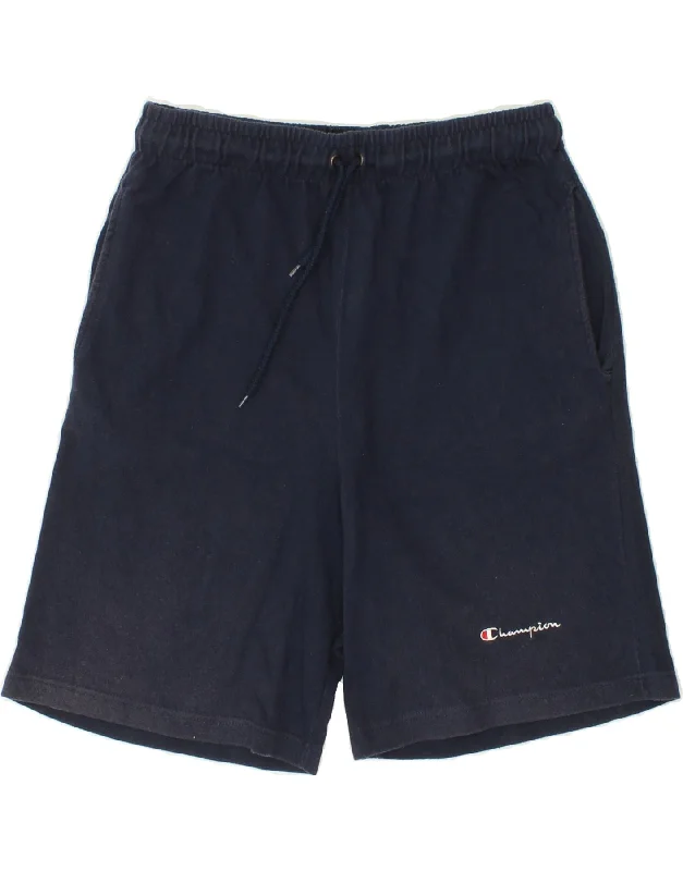 Stylish Sweaters CHAMPION Mens Sport Shorts Large Navy Blue Cotton