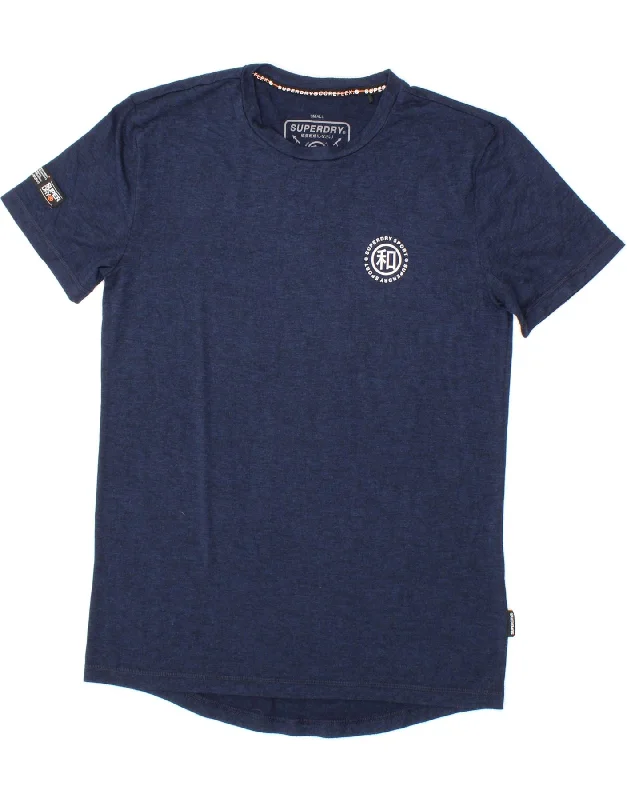 Comfortable Pants SUPERDRY Mens Graphic T-Shirt Top Small Navy Blue