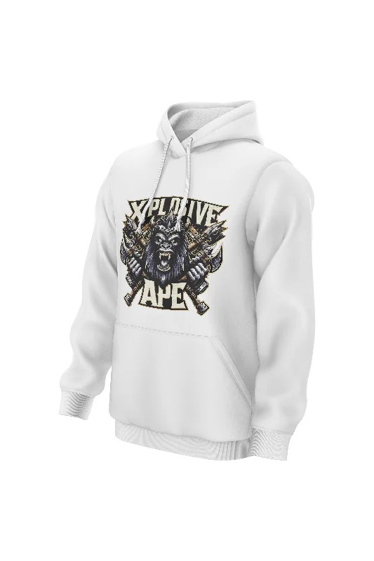 Luxury Comfort XAPE Battle Axe Hoodie - White