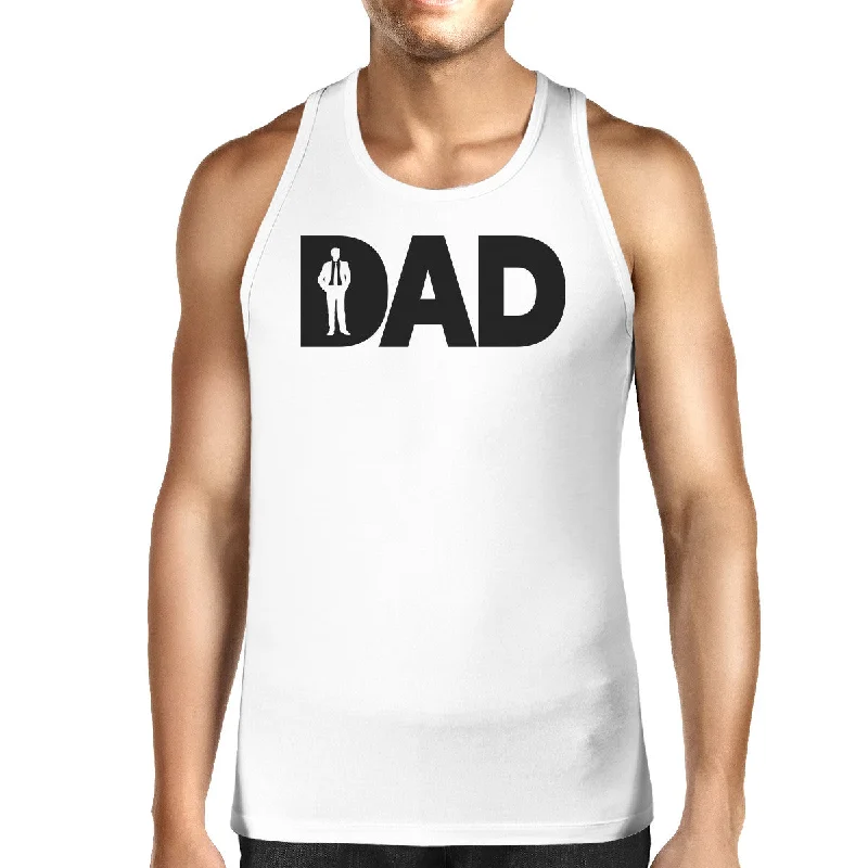 Casual Chinos Dad Business Mens White Funny Tank Top Working Dad Graphic Tanks
