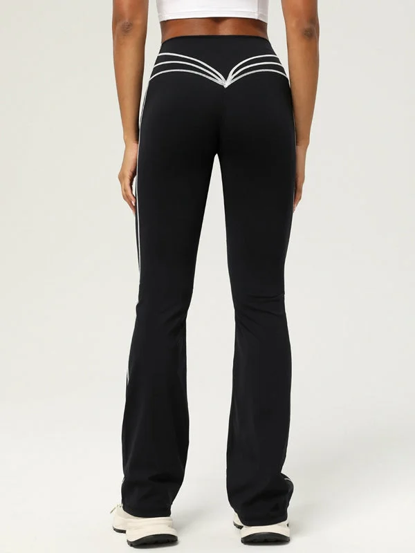 Fashion Design ZASUWA Female Flare Hip Stripes Leggings