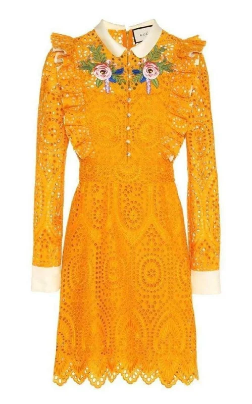 Fresh And Capable San Gallo Embroidered Broderie Anglaise Dress