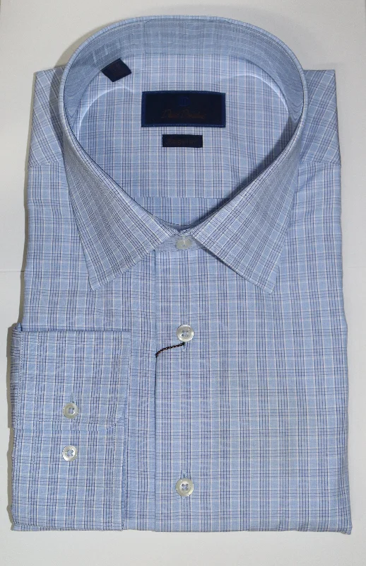 Urban Comfort David Donahue Sky Blue Barrel Cuff Dress Shirt