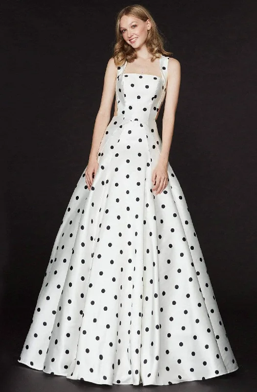 Fashion Classic Angela & Alison 91053 - Polka Dot Mikado Sleeveless Ballgown