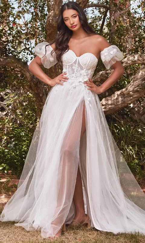 Personalized Design Cinderella Divine CB080W - Strapless Floral Wedding Ballgown