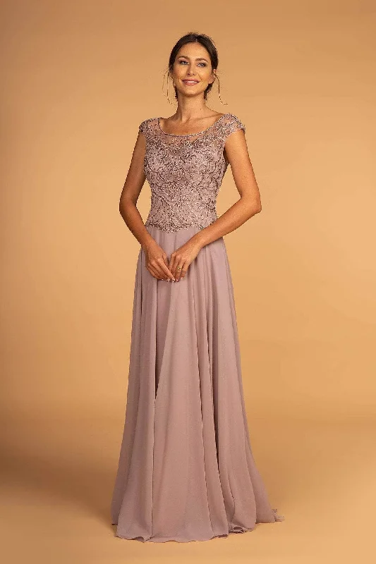 Perfect Tailoring Elizabeth K GL2523 - Illusion Cap Sleeve Formal Dress