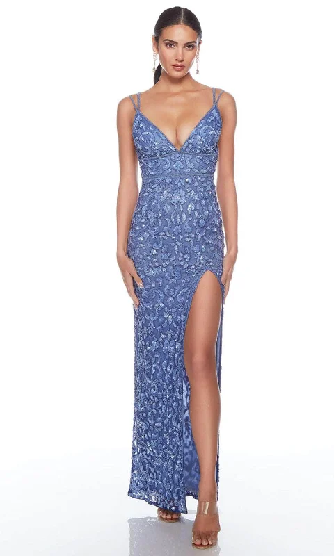 Classic Retro Alyce Paris 88005 - Beaded Open Back Evening Gown