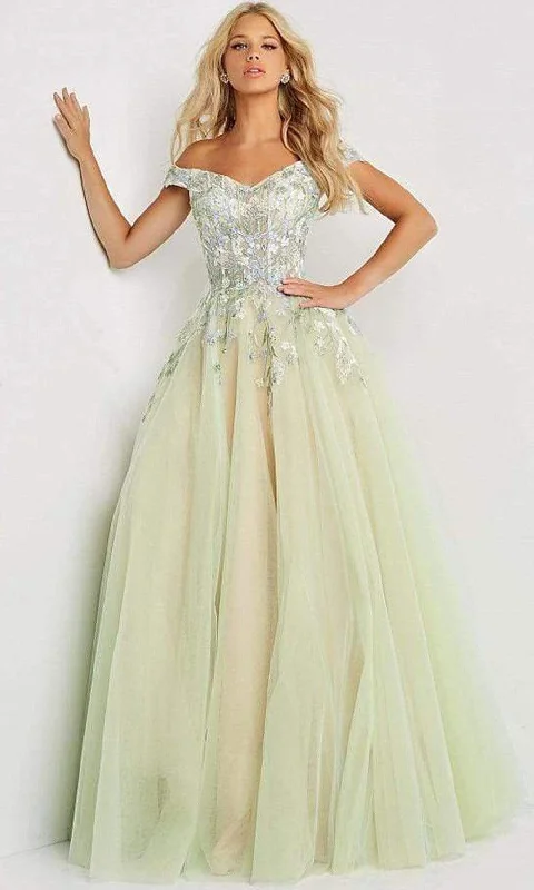 Economic Outlook Jovani - 06794 Corset Floral Ballgown