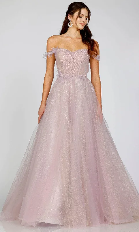Perfect Tailoring Terani Couture 231E0520 - Off Shoulder Tulle Evening Gown