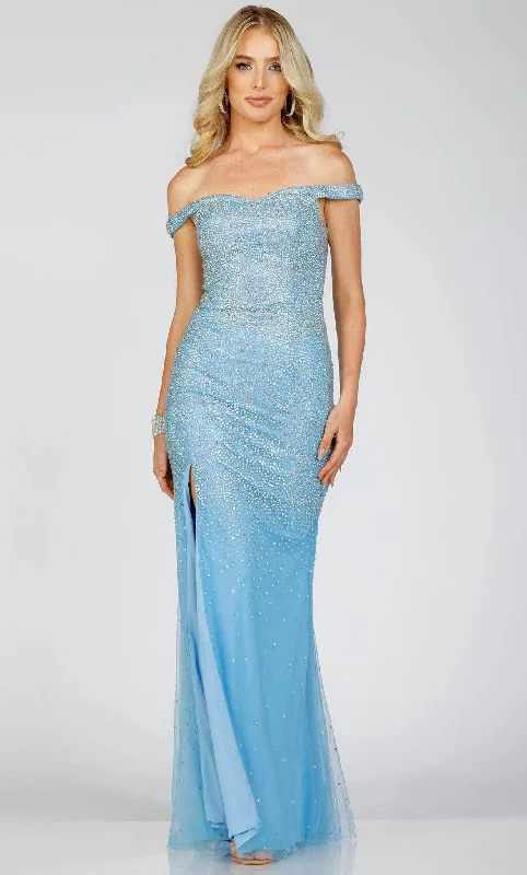 Printed Patterns Terani Couture 231P0035 - Off-Shoulder Embellished Prom Dress