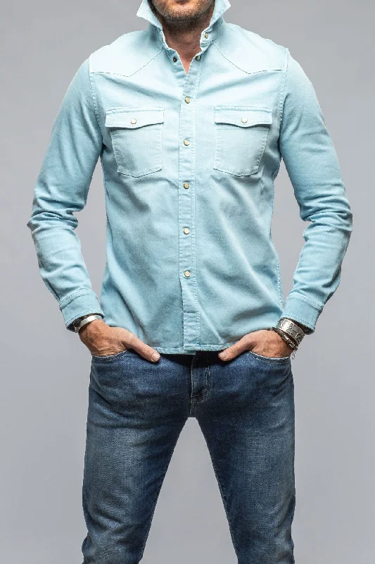 Lightwear Options Ranger Colored Denim Snap Shirt In Pervinka