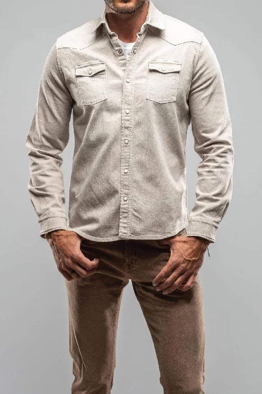 Easygoing Fashion Ranger Colored Denim Snap Shirt In Sasso