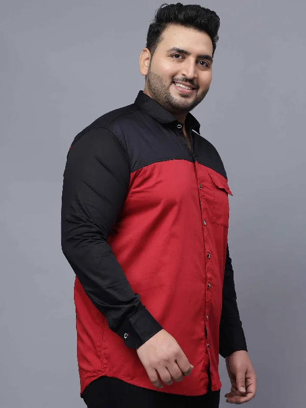 Outdoor Clothing Black Red Two Color Plus Size Shirt