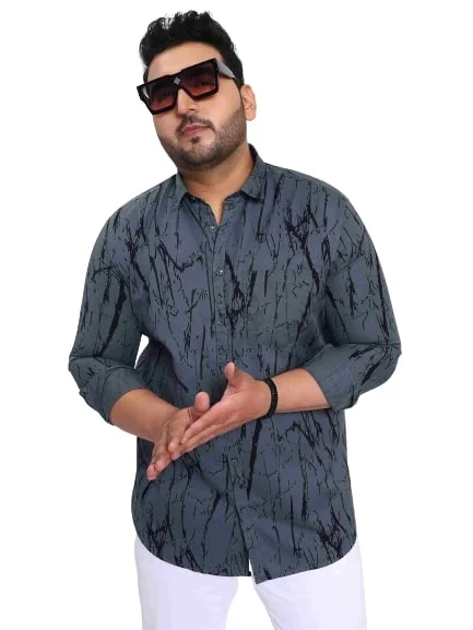 Utility Vests Dark Grey Satin Cotton Shirt