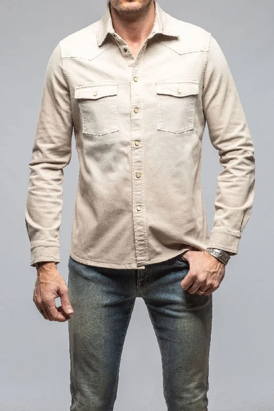 Lightweight Gear Ranger Colored Denim Snap Shirt In Ecru