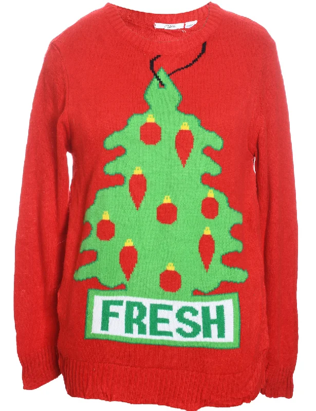 Tailored Coats Red Christmas Jumper - S