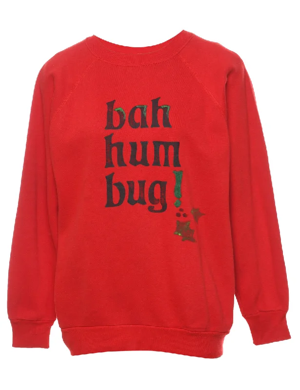 Timeless Style Red Christmas Sweatshirt - L