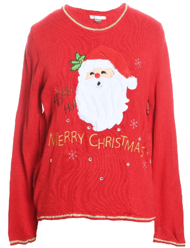 Street Hoodies Santa Claus Christmas Jumper - L