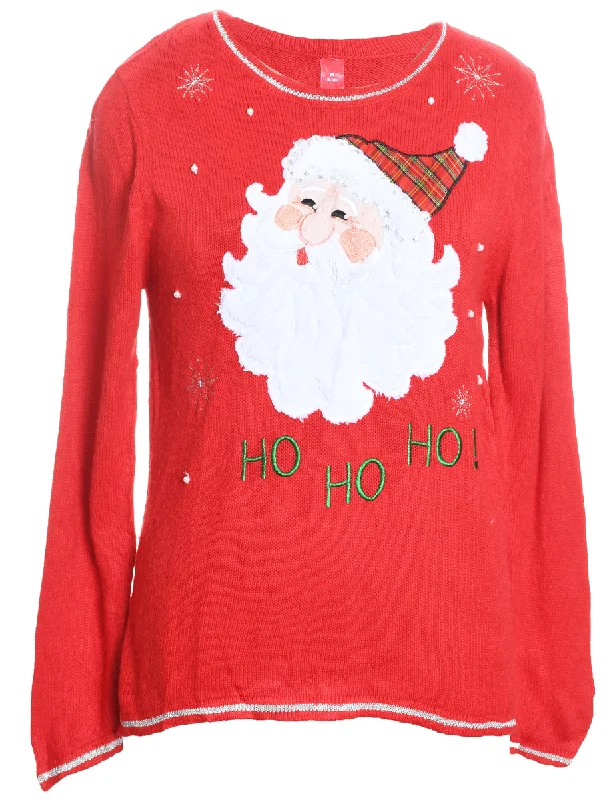 Effortless Style Santa Claus Christmas Jumper - M